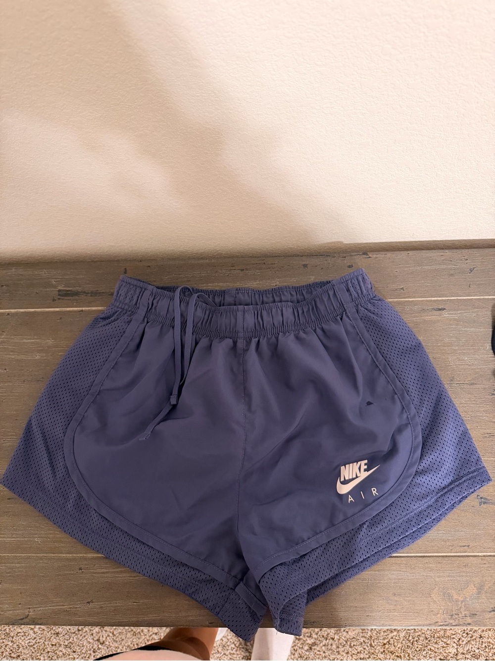 Nike Women's Purple Athletic Shorts with Mesh Panels